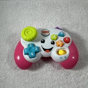 Fisher Price Pink Laugh & Learn Game Controller Sounds Lights Colors 6-36 Months
